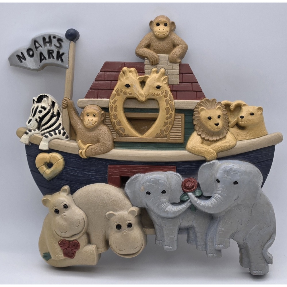 Home Interior Gifts Noahs Ark Wall Plaque Nursery Child Room USA Made Decor - Picture 1 of 9